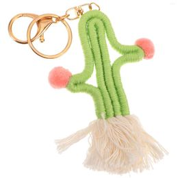 Keychains Cactus Keychain Fob For Aesthetic Bag Pendant Vintage Hook Clasp Chains Alloy Tassel