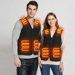 Women's Vests Plus Size 4XL Women Heated Vest Electric Jackets For Winter Sportswear USB Heating Thermal Jacket Coat Camping