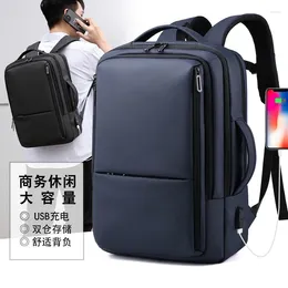 Backpack Casual Business Men Computer Light 15 Inch Laptop Bag 2024 Waterproof Oxford Cloth Lady Anti-theft Travel