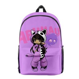 Bags Popular Youthful Aphmau As A Cat Student School Bags Notebook Backpacks 3D Print Oxford Waterproof Boys/Girls Funny Travel Bags