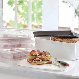 Storage Bottles Bread Container Box Kitchen Dispenser Boxes Baking Cake Containers Airtight Refrigerator