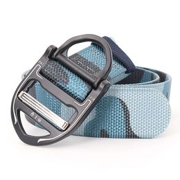 Wholesale personalized canvas fabric outdoor breathable men's fashion golf belt nylon braided belt