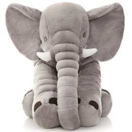 40/60cm Baby Sleeping Plush Elephant Doll Stuffed Animal Plush Soft Pillow Kid Toy Children Room Bed Decoration Toy Gif 240113