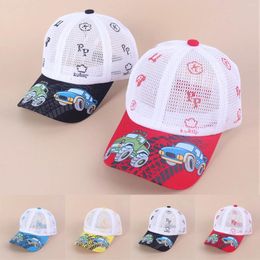 Berets Children Breathable Kids Cap Baseball Girls Pattern Net Hat Boys Cartoons Sun Caps Trucker