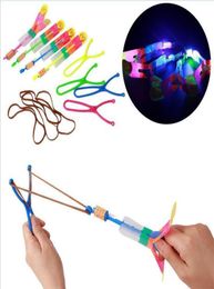 led Amazing flying Light Arrow Rocket Helicopter Flying Toy Party Fun Gift Elastic flshing gow up roket chirstmas children kids to4264764
