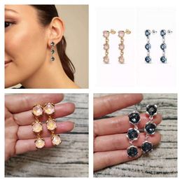Fashion Brand Jewelry Earrings Spanish Unode50 Designer Early Spring Color Palette Series Colorful for Women's Light Luxury Crystal and Silver Needles