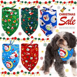 30pcs Bandana For Dog Christmas Dogs Scarf Cotton Bandanas Bibs Supplies Grooming Pet Accessories 240113