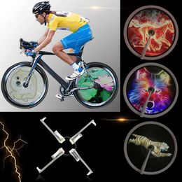 Lights Lixada 416pcs LED DIY Bicycle Lights Colourful Bike Spoke Wheel Light Motor MTB Display Hub Programmable Light Lamp Night Riding