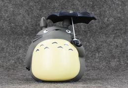 20cm My Neighbor Totoro with Umbrella PVC Figure Miyazaki Hayao Collectible Model Toy Piggy Bank T2001063041734
