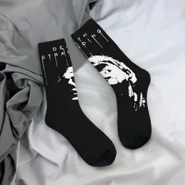 Men's Socks Happy Funny Male Men Casual Half Face Death Art Stranding Game Sock Kojima Women Spring Summer Autumn Winter