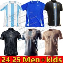 24 25 Argentina Soccer Jerseys 2023 2024 Men Kids Kit 22 23 Maradona DYBALA MESSIS DI MARIA MARTINEZ ALLISTER Special Badge Player Maillots De Football Shirts