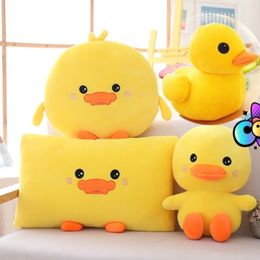 Cute Big Yellow Duck Plush Stuffed Lying Soft Pillow Kids Girl Christmas Gift Kawaii 240113