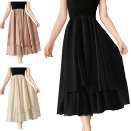 Skirts Large Hemline Solid Colour Half Skirt Casual Woman With Slit Twin Size Bed High Split
