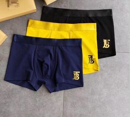 Fashion Designer Sexy comfortable high quality luxury mens underwear box 3pairs of boxers big brand underwear cotton pure cotton ice silk Underpants