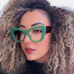 Sunglasses Frames Vintage Oversized Square Anti-blue Light Eyeglasses For Women Fashion Brand Cat Eye Computer Glasses Frame Female