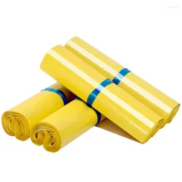 Gift Wrap 10Pcs 5 Sizes Small Courier Bag Yellow Plastic Envelope Self Adhesive Mailing Bags Mini Pouches For Business Express