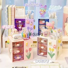 Storage Boxes Bins Kawaii Desk Pen Holder Pencil Storage Box Desktop Stationery Ins Organizing Box Cute Drawer Pen Holder ltiFunctional Organizervaiduryd