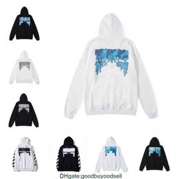 Men's Hoodies Sweatshirts Off White Designer Mens Fashion Finger Print Now Hooded Oversize Trendy KIFM