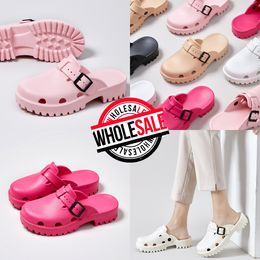 2024 buckle room designer slides sandals platform slippers mens womens white pink waterproof nursing hospital EUR 36-41