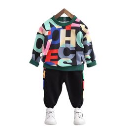 Spring Autumn Baby Girl Clothes Boys Outfits Children Casual T-Shirt Pants 2PcsSets Toddler Sports Costume Kids Tracksuits 240113