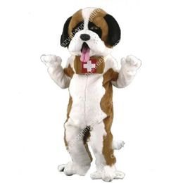 Super Cute Big White Dog Mascot Costume Cartoon Character Outfits Halloween Christmas Fancy Party Dress Adult Size Birthday Outdoor Outfit Suit