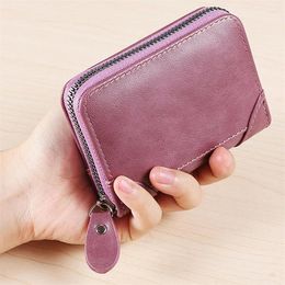 Wallets Women Wallet Simple Retro Short Portable Solid Coin Bag Card Holders Handbag For Girls Purse Small Ladies Female