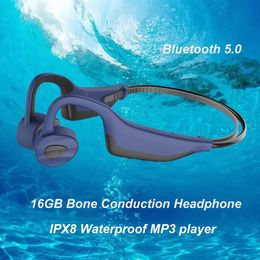 Earphones 003 IPX8 Waterproof Swimming Music MP3 Player 16G Bluetooth Headset Bone Conduction Sports Earphones Wireless Headphone