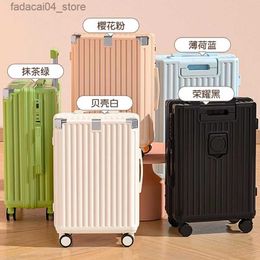 Suitcases New 2022242628Inch Women Lovely Pink Brand Rolling Luggage Men Fashion Borading Suitcase Universal wheel Travel Trolley Box Q240115