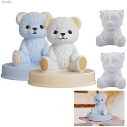 Craft Tools 3d Dog Shaped Silicone Candle Mold Cute Cat Pet Form Mould for Candle Making Supplies Gypsum Soap Ice Handmade Scented Deco Tool YQ240115