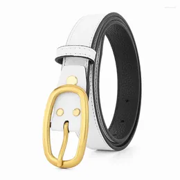 Belts Narrow 2.4cm Women Pin Buckle Casual Luxury Strap Genuine Leather Designers High Quality Lady Elegant Fancy Waist