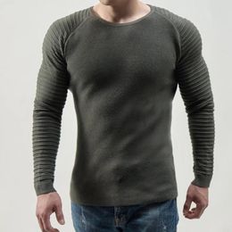 Men's Sweaters Fashion Knit Jumper For Men Pullover Winter Crew Neck Solid Color Top Knitwear Fitness Sweater Male Clothing