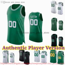 Custom Player Version Basketball 0 Jayson Tatum Jersey Authentic Stitch 7 Jaylen Brown 8 Kristaps Porzingis 4 Jrue Holiday 9 Derrick White Grant Williams Luke Kornet