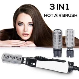Hair Dryer Multifunctional 3-In-1 Electric Curler Brush Comb Hair Styling Tool Air Straightener Dryer Comb 240115