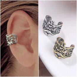 Backs Earrings Punk Hollow Pattern Clip For Women Vintage Jewellery Small Geometry Ear Bone Trendy Metal Cuff Accessories