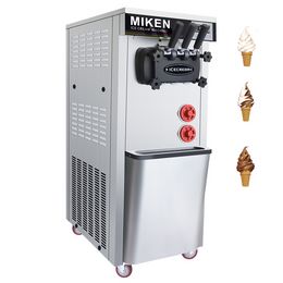 China Ice Cream Shop Equipment 3 Flavors Italian Vertical Machinery Soft Self-cooling Ice Cream Maker Machine Prices