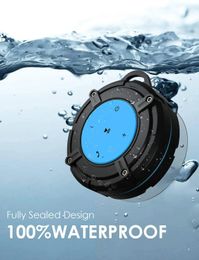 Speakers Shower Speaker Waterproof IPX7 Bluetooth Speaker with Suction Cup Hook 12H Playtime Stereo Premium Portable Wireless Speaker