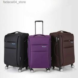 Suitcases Fashion Rolling Luggage Travel Suitcase New Design Oxford Trunk Waterproof Password Lock Trolley Case Large Capacity Luggage Q240115
