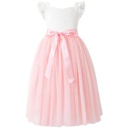 Girl Dresses Flofallzique Tutu Dress Floral Lace Sleeveless Dashion Sweet Kids Clothes For Wedding Celebration Outdoor Casual Party