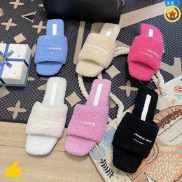 designer slides pantoufle mule lovely foam runners Indoor cotton mop room strawberry Anti slip and warm winter house import onion Plush slippers