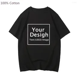 Men's T Shirts DIY T-shirt Customise Your Design Cotton O-Neck Tee Men Women Oversized Tees Streetwear Top Casual Summer Harajuku