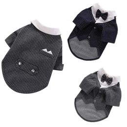 Dog Clothes Suit Tuxedo Wedding Dress Chihuahua Yorkie Clothes Poodle Bichon Pomeranian Schnauzer Pet Clothing Outfit Dropship 240113