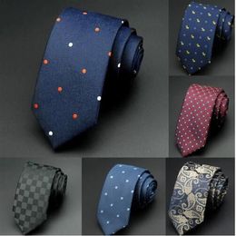 6cm Mens Ties New Man Fashion Dot Neckties Corbatas Gravata Jacquard Slim Tie Business Green Tie For Men259d