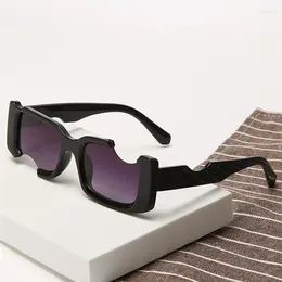 Sunglasses Fashion Rectangle Women Brand Designer 2024 Retro Small Frame Plastic Sun Glasses Lady Square Shades UV400