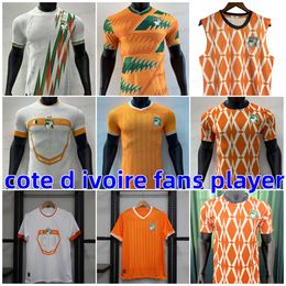 23 24 Cote d Ivoire national team Soccer Jersey home away ivory coast DROGBA KESSIE maillots de football Men player Uniforms african cup fans Jerseys