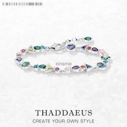 Chain Paradise Journey Bracelets New Colourful Link Chain 925 Sterling Silver Fashion Jewellery Boho Gift For Women YQ240115