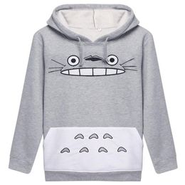 Raisevern 3D Thick Sweatshirt Harajuku Cartoon Totoro Animal cat Print Women Cosplay Suit Hoodie Spring Autumn Outside Clothes cot237V