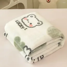 Blankets Children's Flannel Blanket For Spring And Autumn Thickened Encrypted Magic Fleece Plain Coral Vacuum Packed