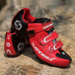 Footwear Sidebike Cycling Shoes Mtb Breathable Road Bike Shoes Men Racing Mountain Bike Sneakers Self Locking Bicycle Riding Shoes