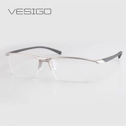 Whole- 2016 Fashion Titanium rimless eyeglasses frame Brand Men Glasses suit reading glasses P9112246q