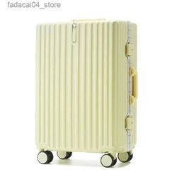 Suitcases Hot!New 20222426 Inch Women Lovely Pink Spinner Rolling Luggage Men Fashion Borading Suitcase Universal wheel Travel Boxs Q240115